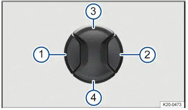 Fig. 2 Switch on the driver seat: Adjusting the lumbar support.