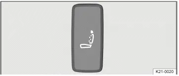 Fig. 1 Massage function button to the side of the driver seat.