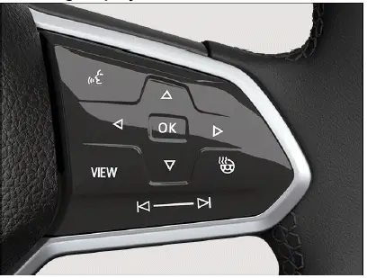 Fig. 1 Right-hand side of the multi-function steering wheel.